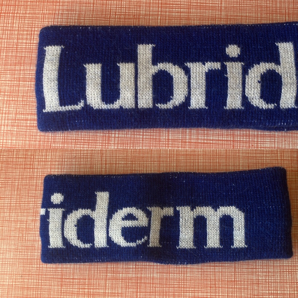 Vintage Blue Knit Lubriderm Headband